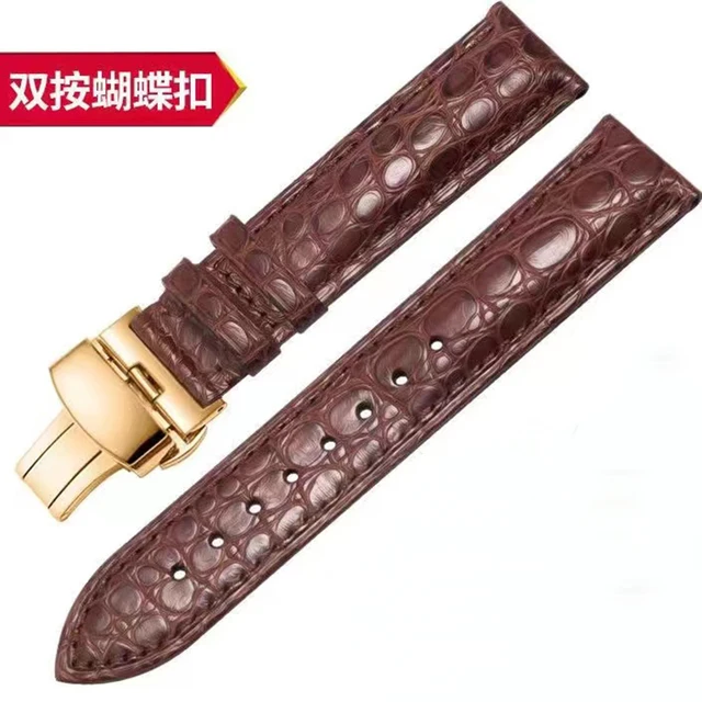 

Crocodile Leather watchband 12mm 14mm 16mm 18mm 19mm 20mm 21mm 22mm 24mm For Men Women Genuine Alligator Watch Straps Bands Belt