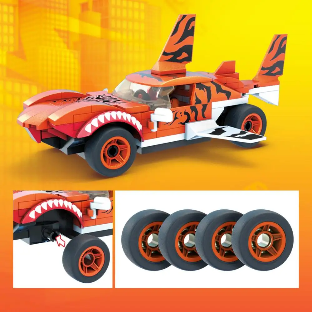 Конструктор Mega Construx Hot Wheels Монстр-трак Тигровая акула GVM26 | Игрушки и хобби