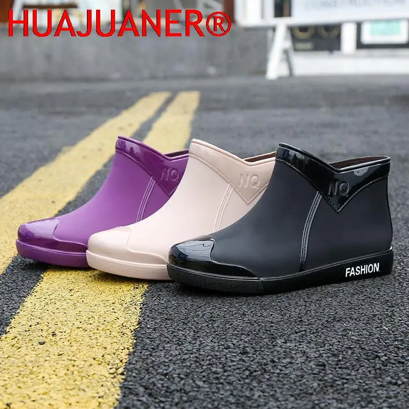 Shoes Women 2024 Fashion Non Slip Rain Boots Tube for Waterproof Work Water Botas De Caza Espanolas