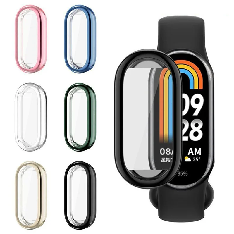 Чехол для mi band 8 аксессуары miband универсальный защитный бампер Защита экрана умных