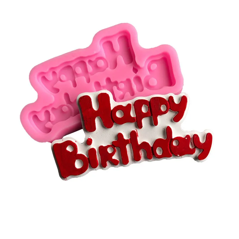 

Handmade Happy Birthday Shape Sugarcraft Silicone Molds Letter Chocolate Fondant Cake Decorating Tools