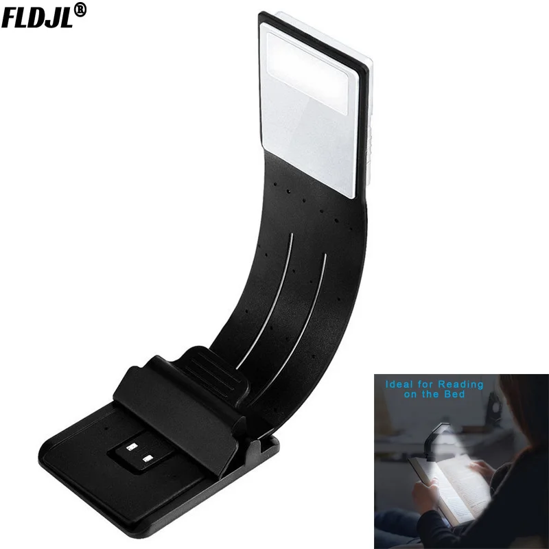 

Портативный светодиодный светильник для чтения книг со съемным гибким зажимом, лампа с USB-зарядкой для Kindle, электронных книг, светильник
