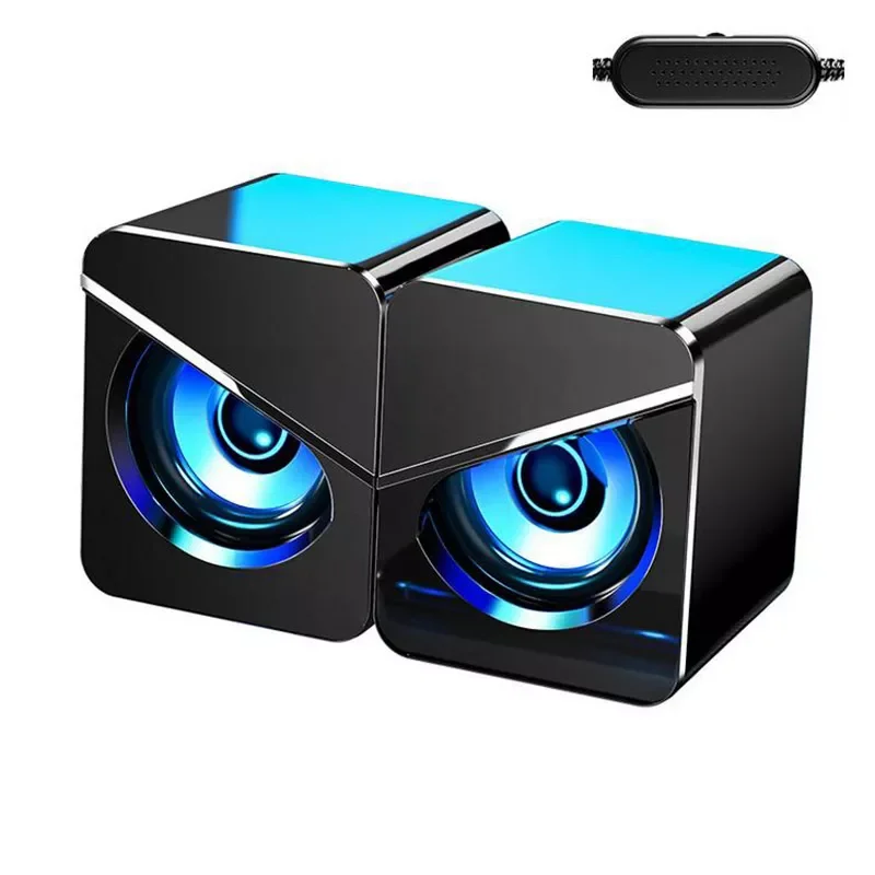 

Mini Computer speakers USB Wired Speakers 4D Stereo Sound Surround Sound box For pc desktop computer Gaming Bass Loudspeakers