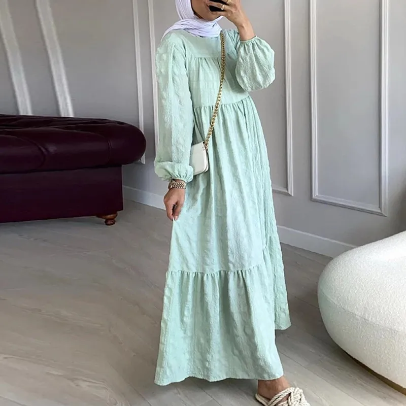 

Новинка 2022, длинное женское платье-макси Abaya Дубай, Турция, исламское, арабское, мусульманское платье, женское платье