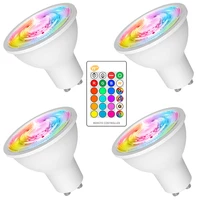 4pcs led bulb gu10 8w rgbw rgbww spot light indoor ampoule lamp dimmable with 16 color remote control for home holiday decor