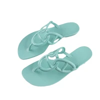 new fashion summer women sandals ladies shallow mouth colorblock high thick shoes middle heel ladies slippers plus size