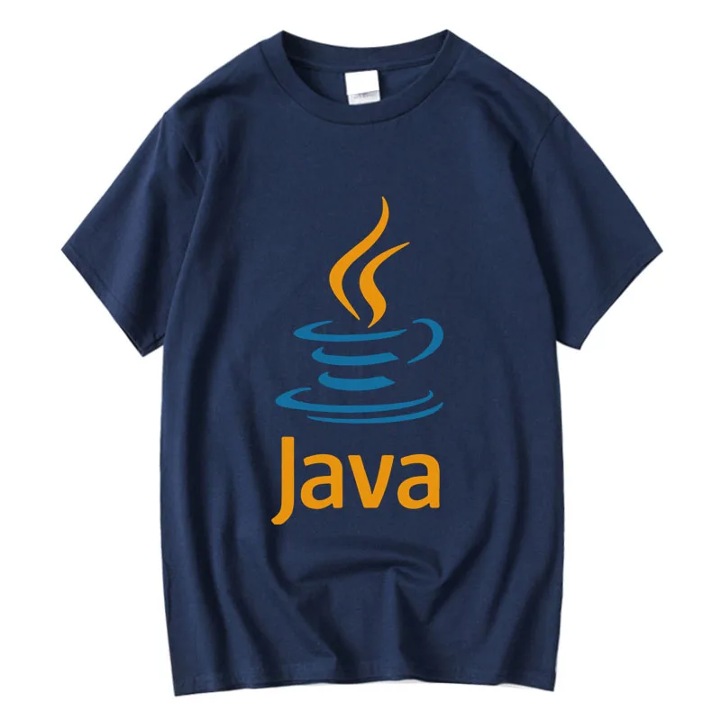 XIN YI Men's High Quality 100% cotton JAVA letter printing T shirt casual loose Cool tshirt o-neck t-shirt tee t shirts men tops