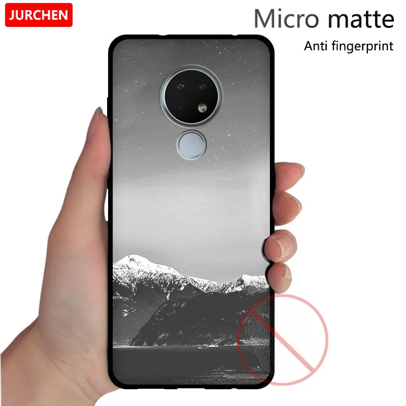 Jurchen-мягкий силиконовый чехол для Nokia 6 2 2019 дюйма мультяшный принт ТПУ черный