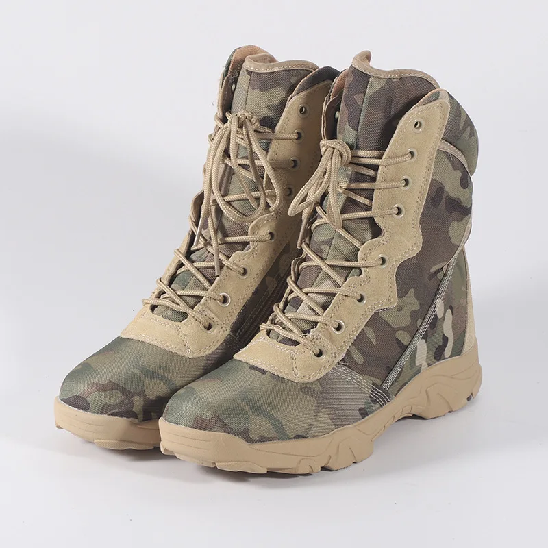 

Мужские водонепроницаемые походные ботинки, камуфляжные кроссовки с высоким верхом, на шнуровке, для тактических тренировок, для улицы