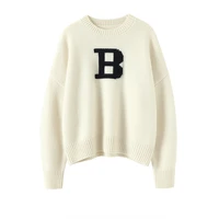 latest fashion for women 2022 clothes 100 cashmere winter warm sweater women new letter high street tops