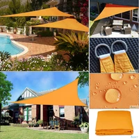 orange right triangle shade sail visor sun sail pool cover sunscreen awnings outdoor rainproof sun shade cloth gazebo canopy