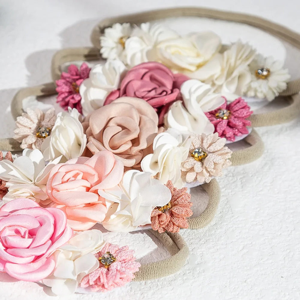 

Flower Newborn Headband Baby Girl Photograph Props Big Elastic Infant Hair Accessories Baby Head Bands Toddler Headwear