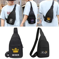 fashion king series chest bag casual crossbody bag women shopping street shoulder bag large capacity multi zipper top handle bag