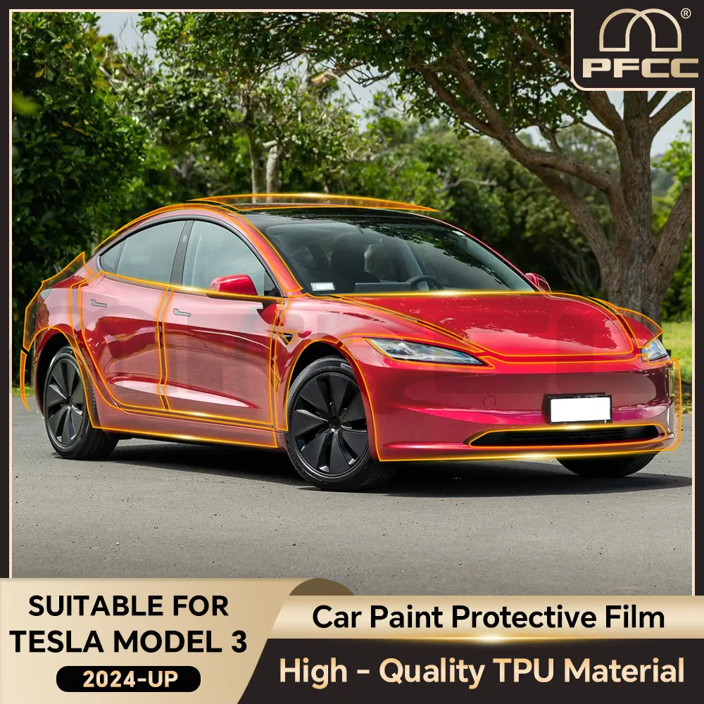 Защитная пленка для краски Tesla Model 3 Highland 2024 8 5 толщина предварительно вырезанная