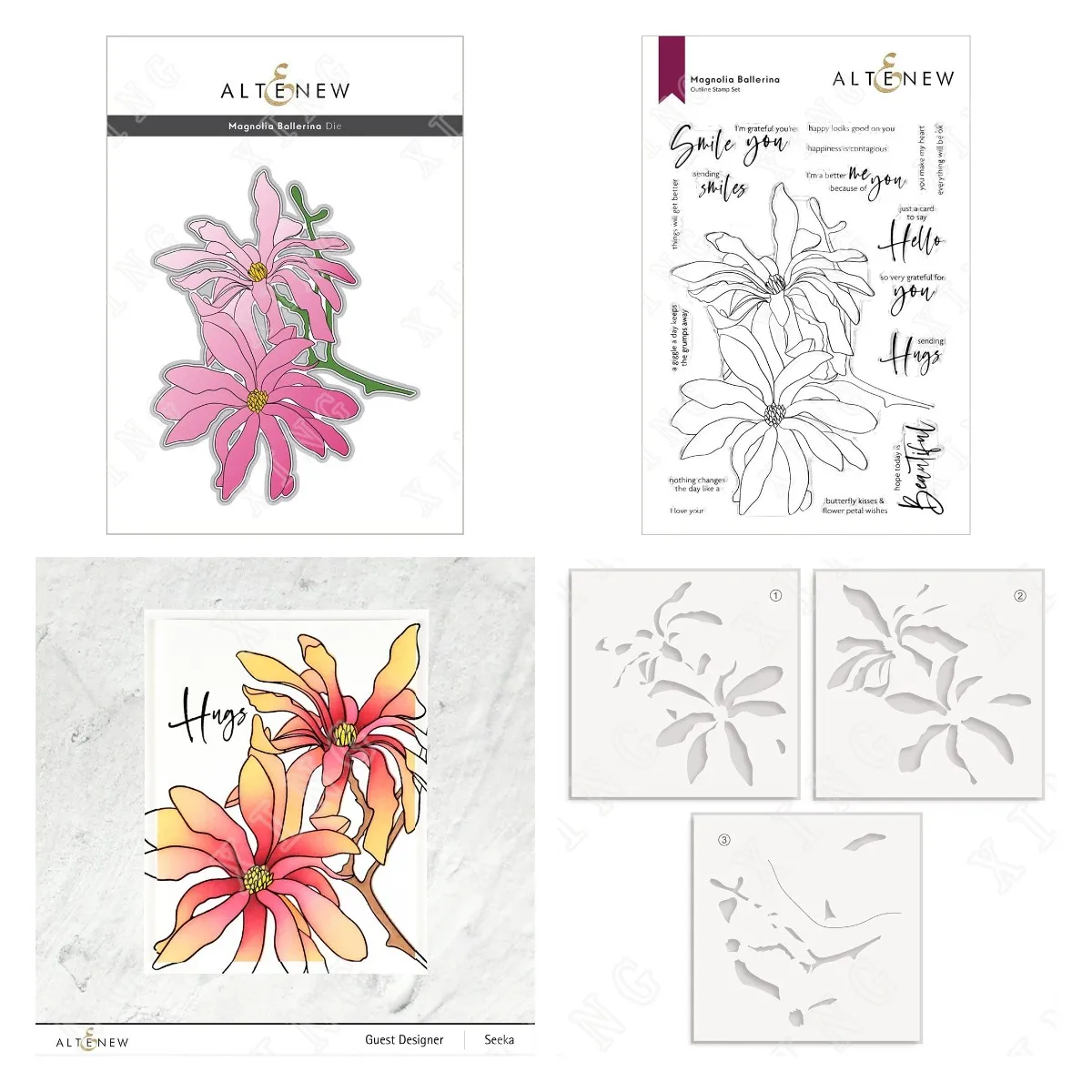 

Flower Magnolia Ballerina New Arrival Metal Cutting Dies Stamps Stencil for 2022 Scrapbook Diary Decoration Embossing Template