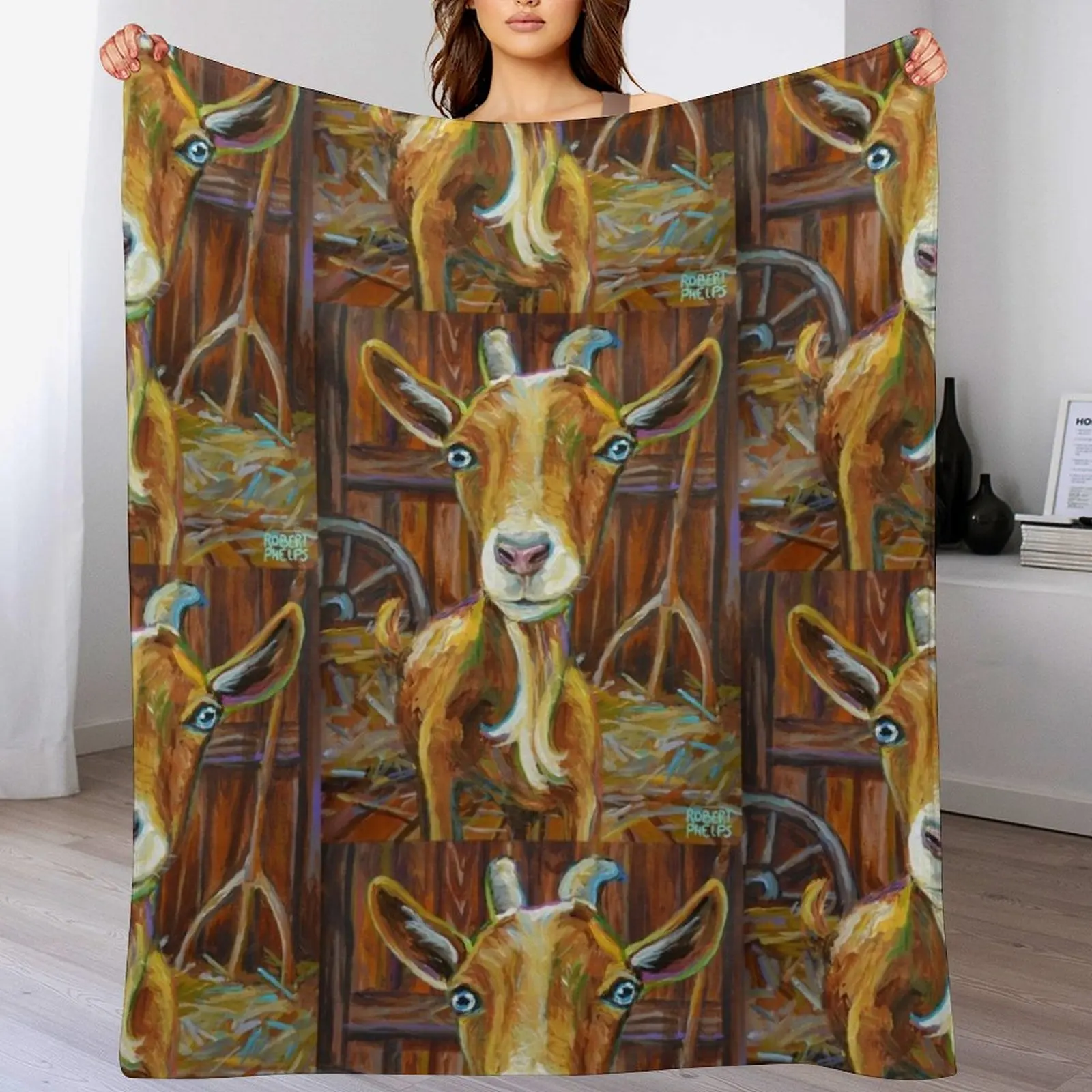 Одеяло Golden Goat in Barn by Robert Phelps роскошное утолщенное одеяло для малышей теплое