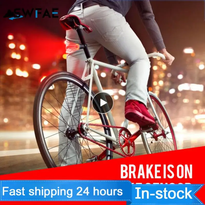 

Brake Induction Bicycle Light Night Riding Light Usb Charging Bike Light 50 Hours Battery Life Tail Lamp Bicycle Accessories
