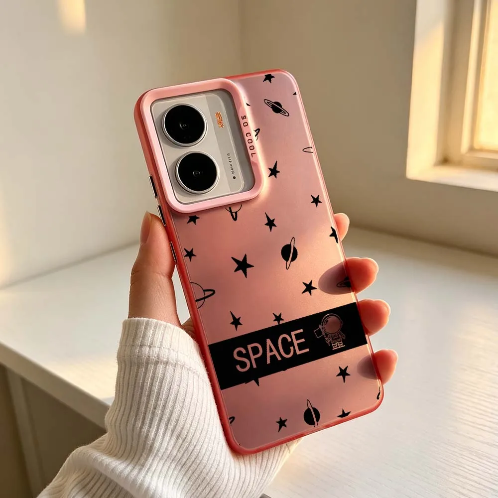 Фото Чехол Design Stars Space для Realme 14X 14 13 12X 12 11X 11 10 9i C67 C75 V60 70 C25Y Pro, серебристый цветной чехол для телефона. №2