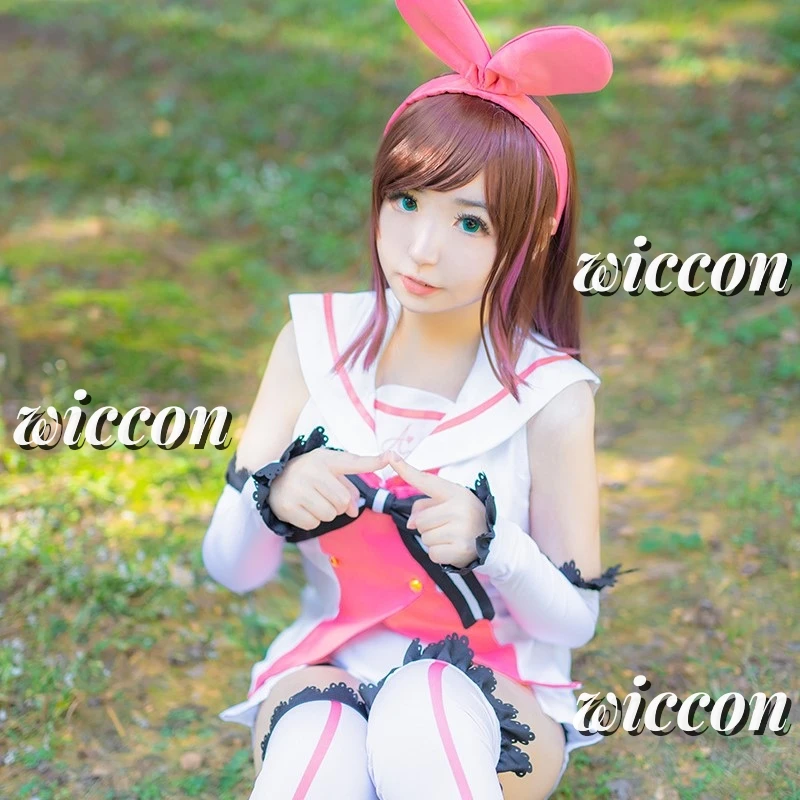 VTuber YouTuber Virtual Idol Kizuna AI Channel Косплей Костюм Парик Сексуальная Женщина Аниме Топ