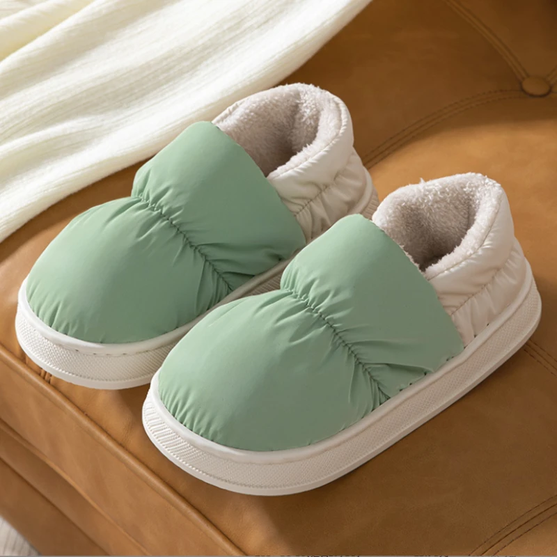 

Women's Down Cotton Shoes 2022 Winter Trendy Furry Boots Non-slip Warm Plush Thick Bottom Platform Chunky Fur Snow Boots Free