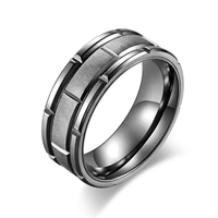 megin d stainless steel titanium simple korean fashion vintage couple matching rings for men women friends gift fashion jewelry