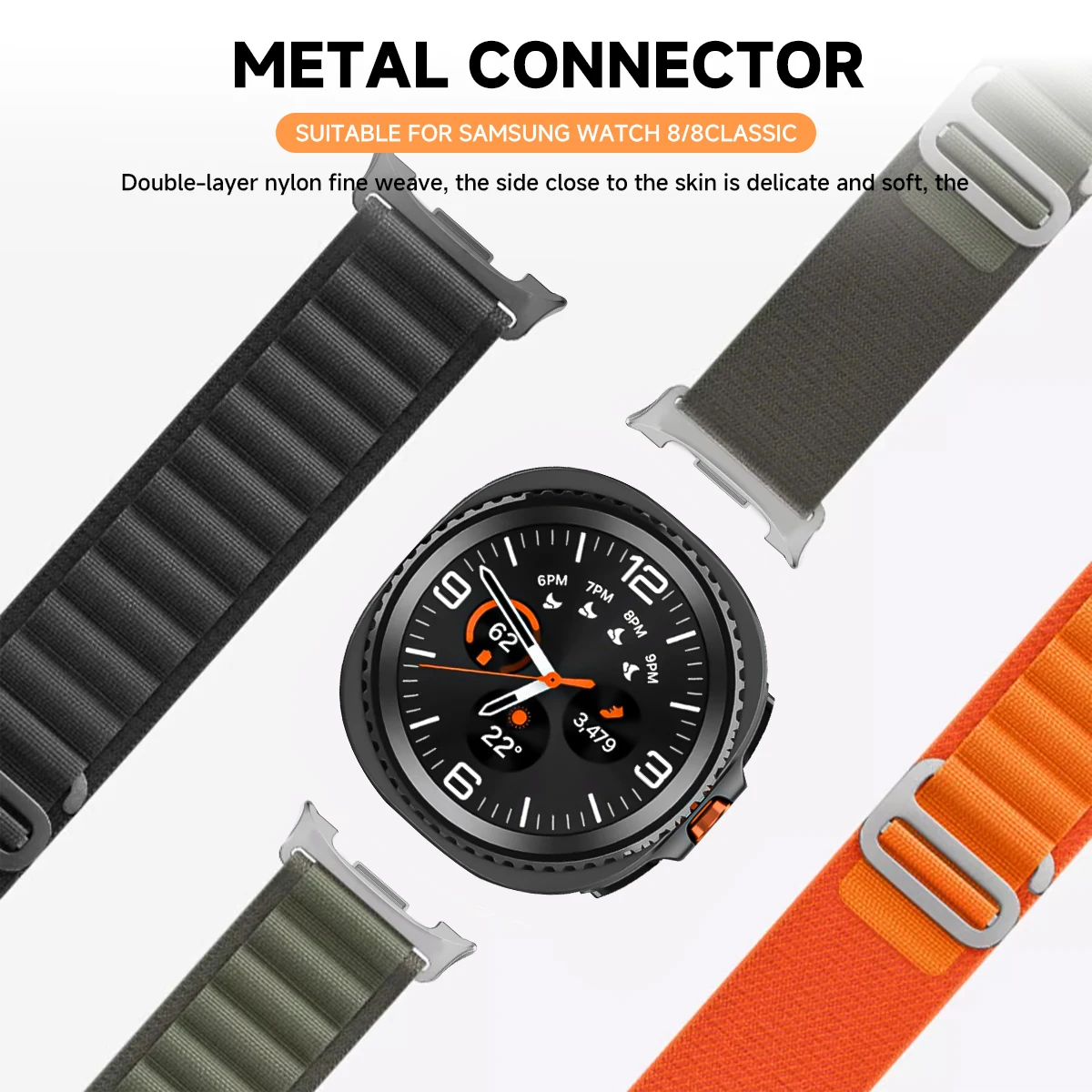 Фото Ремешок с альпийской петлей для Samsung Galaxy Watch 8/8 classic/Ultra 47 мм 44 мм 40 мм, спортивный браслет correa Galaxy watch 8 Band №4