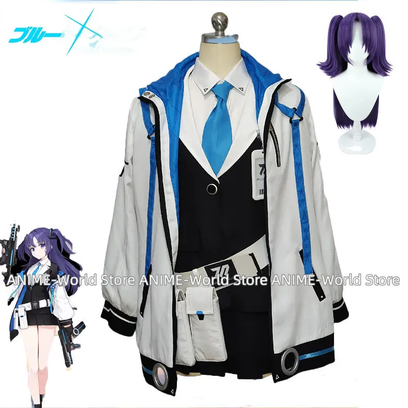 

Костюм для косплея Hayase Yuuka, костюм для косплея в стиле голубого архива, униформа для Хэллоуина вечерние, аниме, одежда на заказ