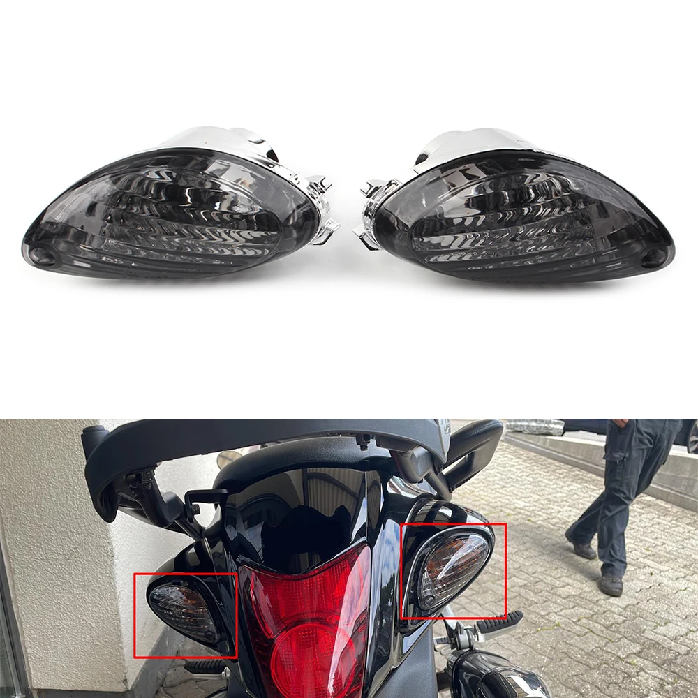 

1Pair Smoke Motorbike Rear Turn Signals Light Indicator Blinkers Lens Cover Shell For Suzuki Hayabusa GSXR1300 2008 2009 2010