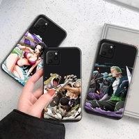 one piece anime phone case for funda iphone 13 11 pro max 12 mini x xr xs max se 2020 black silicone cover etui celular carcasa