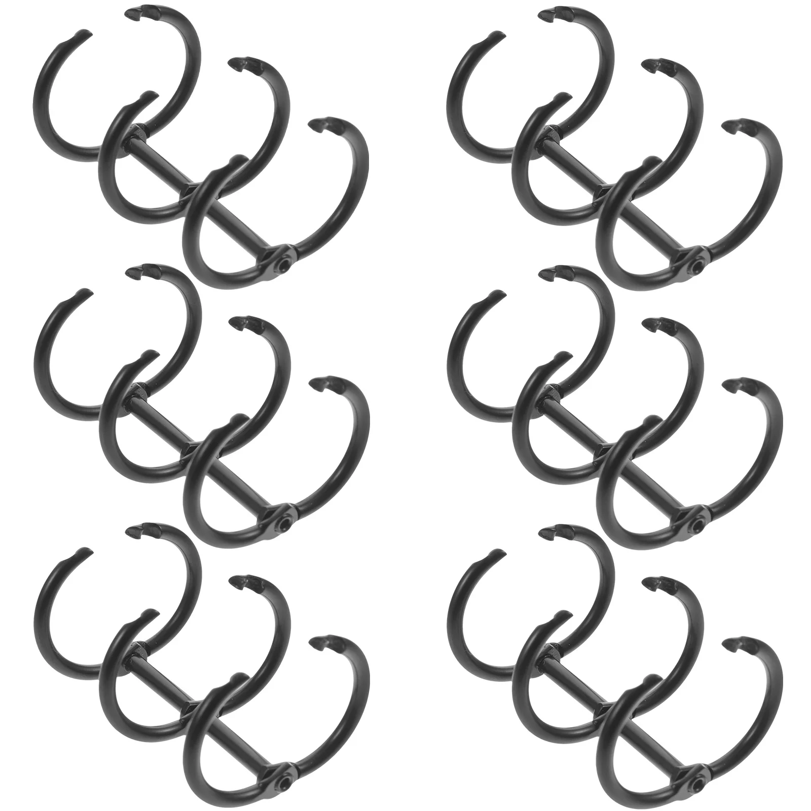 

6 Pcs Metal Buckle Stationery Supplies Notecards Alloy Book Ring Blinder Snap Circles Notepad Clip Plastic File Folders