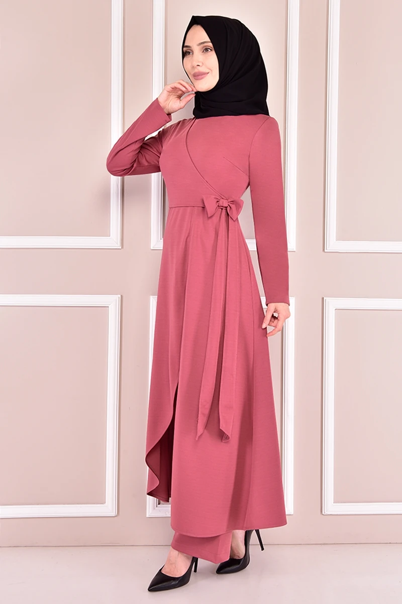 Мусульманское платье, женское розовое платье Абая, платья для женщин, Турецкая одежда для женщин KBR6032