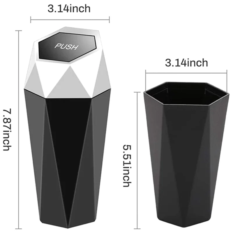 Автомобильный мусорный бак с крышкой портативный автомобильный мини-мусорный