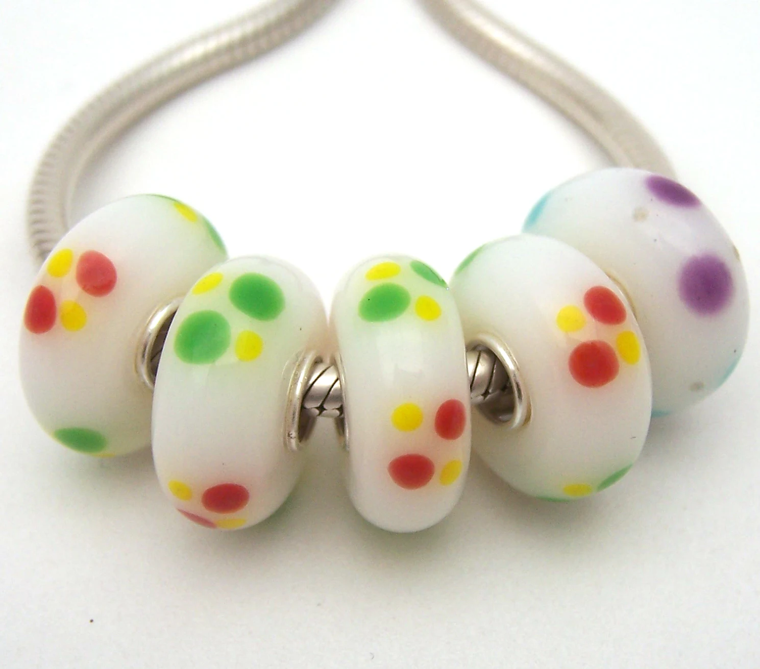 

XHYG105 5X 100% Authenticity S925 Sterling Silver Beads Murano Glass beads Fit European Charms Bracelet diy jewelry Lampwork