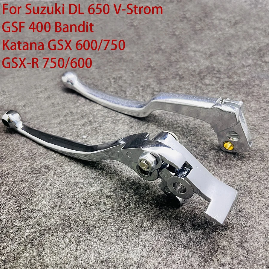 

1 Pair CNC Chrome Motorcycle Brake Clutch Levers For SUZUKI DL 650 V-Strom GSXR750 GSX 600/750 KATANA GSF400 BANDIT SV650