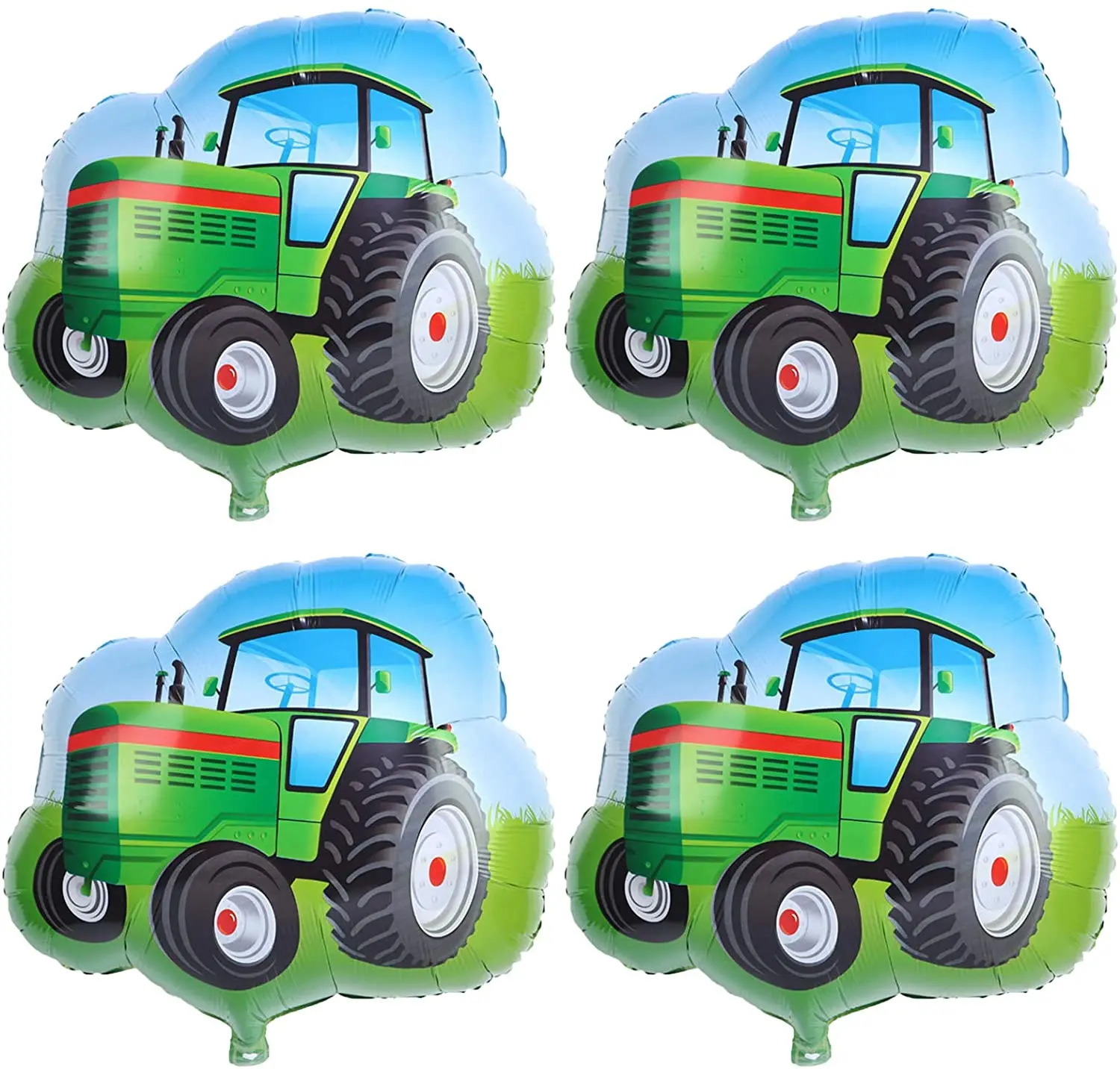 4Pcs/set Giant 25inch Farm Tractor Foil Balloons For Birthday Baby Shower Tractor Themed Party Decorations Supplies