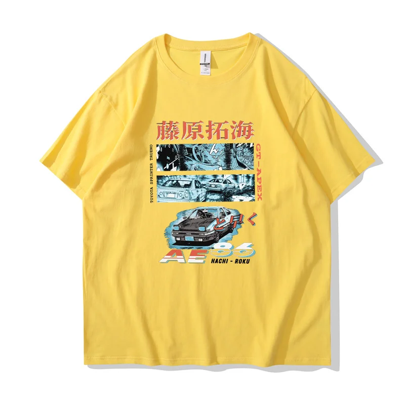 Футболка Initial D для мужчин и женщин аниме футболка с изображением манги хачироку