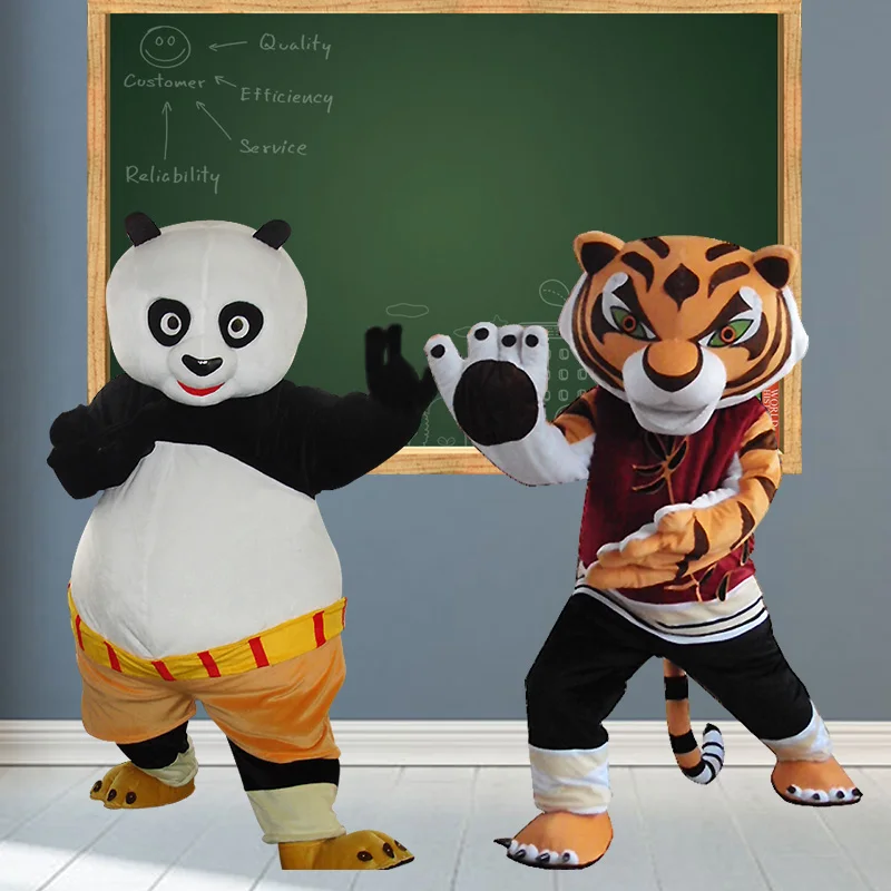 

Cosplay kungfu Panda and Tiger Cartoon character costume Mascot Costume Advertising Costume Fancy Dress Party Animal carnival