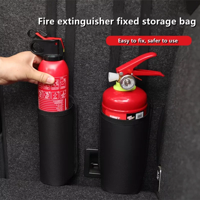 

Fire Extinguisher Storage Bag Trunk Seat Back Holder Fire Extinguisher Hanging Bag Trunk Organizer Accessories 2 Sizes