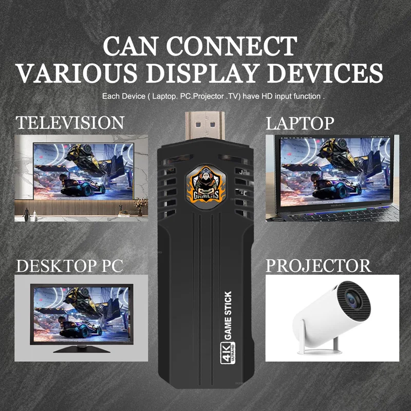 Игровая консоль в стиле ретро 64 ГБ 30000 классических игр беспроводная ручка 4K