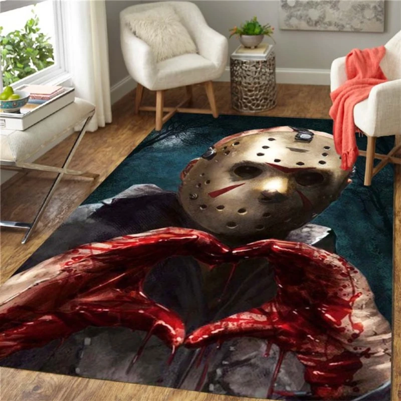 

Horror Movie Characters Carpet for Living Room Home Decor Halloween Floor Mat Welcome Doormat Anti-Slip Large Area Rugs