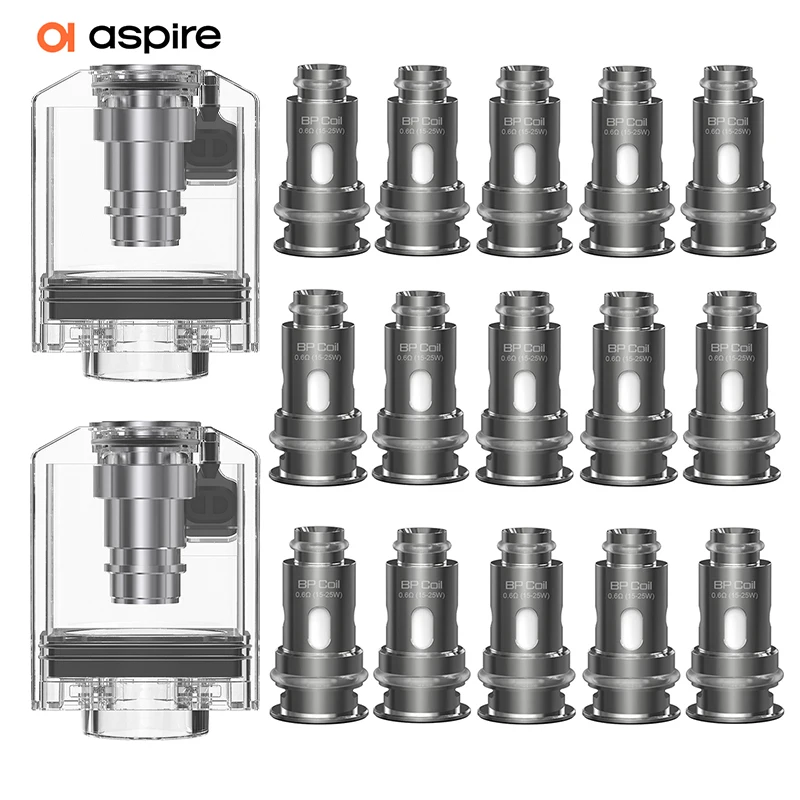 Aspire Vape BOXX Pod E-cigarette Tank Capacity 4.0ml Compatible For BP Coil Plus 15PCS 0.6/1.0Ω Coil Electronic Cigarette Ecig