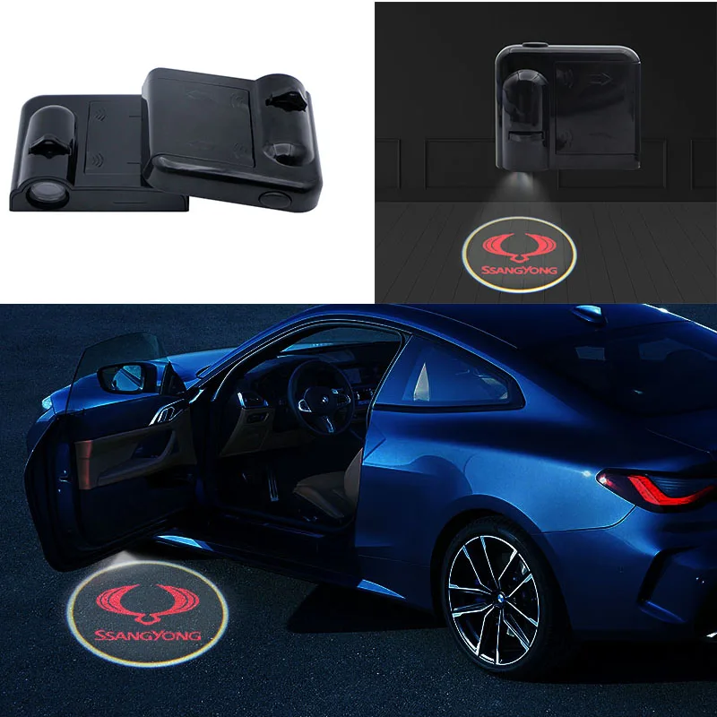 

Wireless LED Door Welcome Light Ghost Shadow Laser Projector Light For Ssangyong Actyon Rexton Scanner Korando 2002 Rodius Kyron
