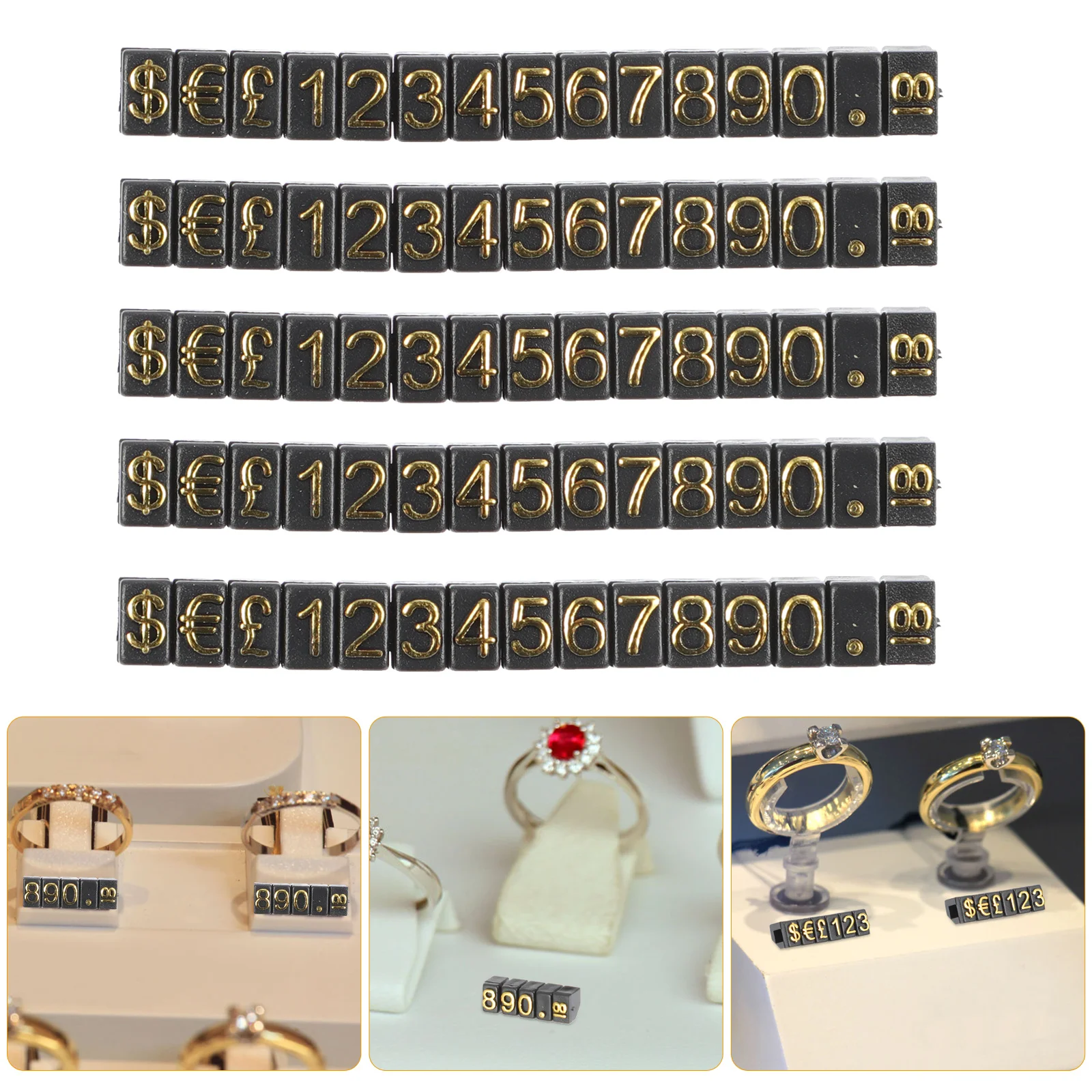 

10 Pcs Price Tag Digital Sign Tags Numbers Jewelry Labels Store Plastic Supermarket Display Boards Shopping Mall Signs