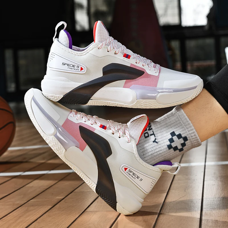 Brand New Mens Lightweight Basketball Shoes Breathable Training Athletic Sneakers Confortable Sport Tennis Shoes Couple Sneakers