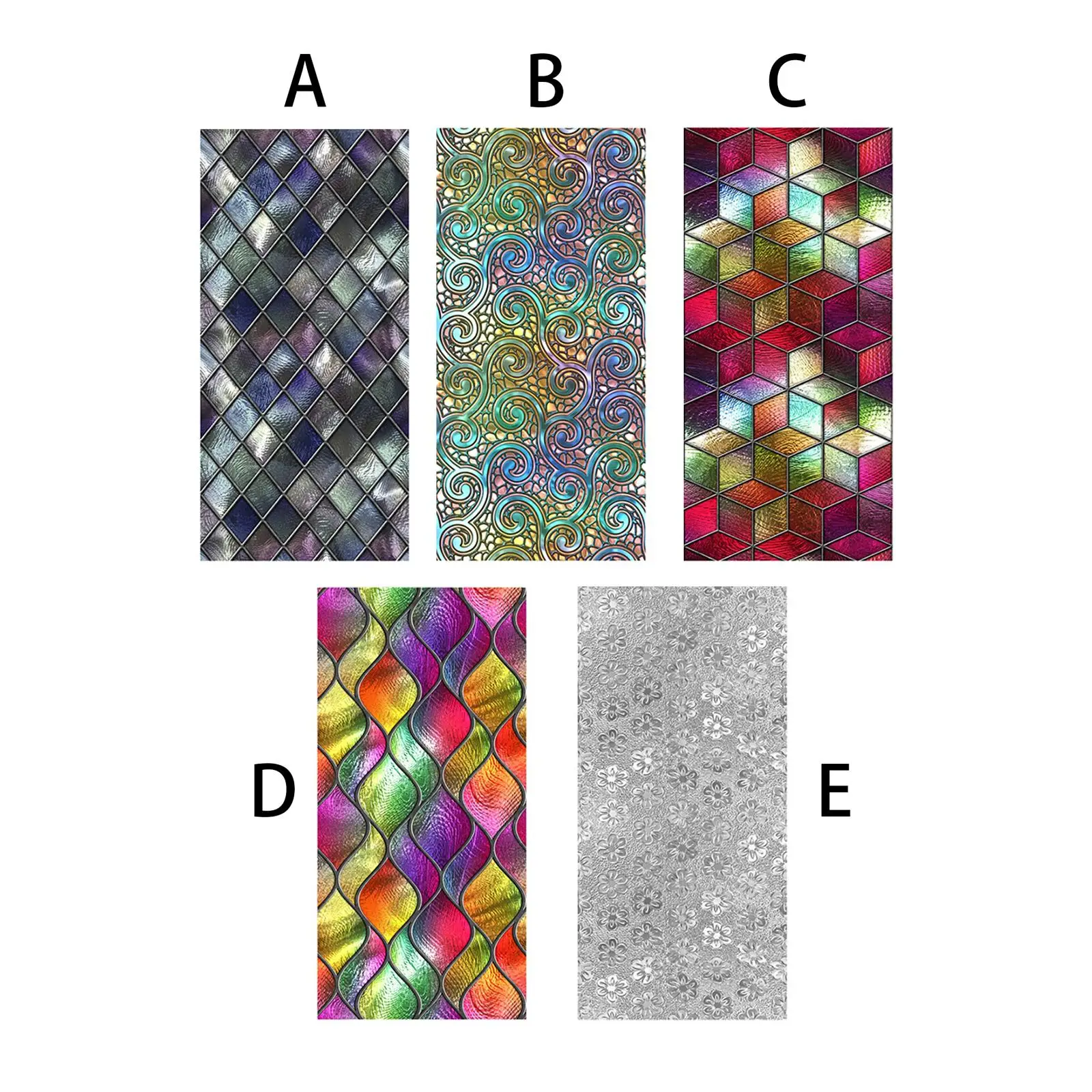 

Privacy Window Film Reusable Anti UV Decorative Glass Window Decals DIY Home