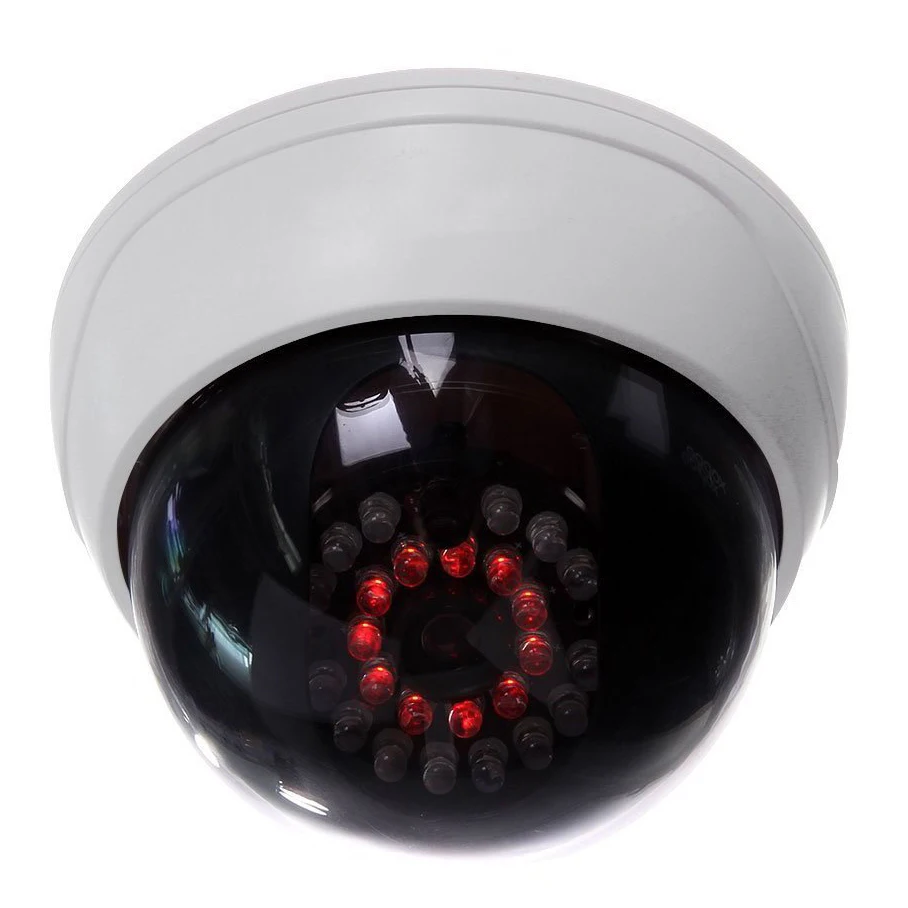 

Indoor CCTV Dummy Dome Security Camera with IR LEDs White