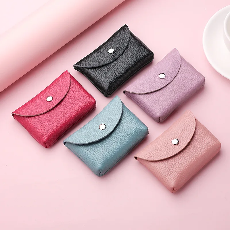 

Card Holder For Women Genuine Leather Credit Card Case Large Capacity Mini Wallets Carteras Para Mujer Portfel Damski