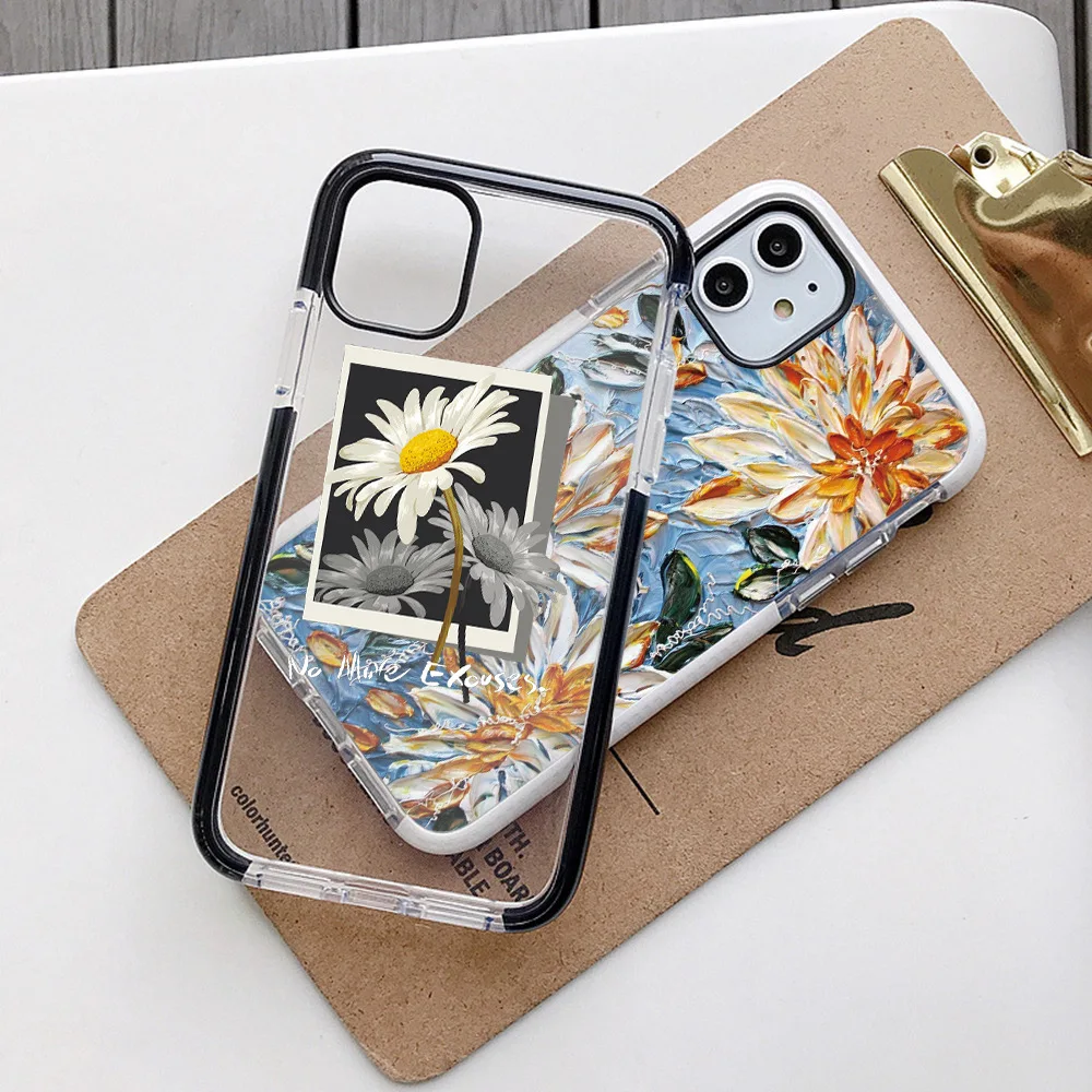 

Flower Cute Phone Cases For iPhone 11 12 Pro MAX 6 6S 7 8 Plus X XS XR XS Max 13 Mini SE 2020 Case Soft Floral Cover