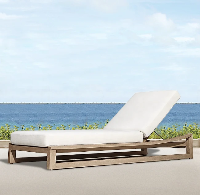

Hotel pool outdoor patio garden sets teak chaise sun bed furniture