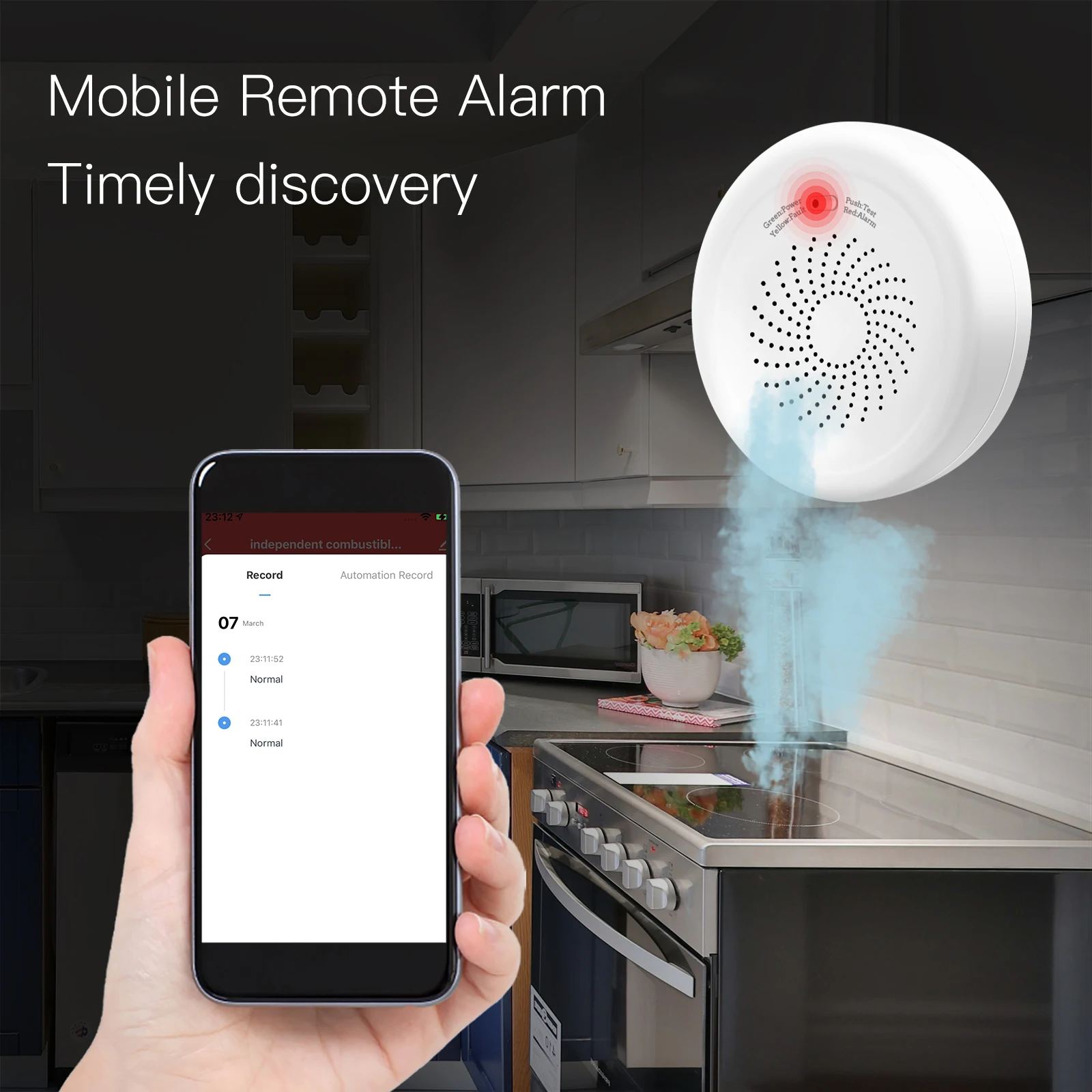 Фото Умный детектор утечки газа ZigBee, горючий датчик, умное быстрое управление через приложение №4